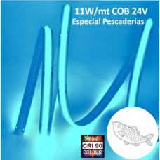 Tira LED 5mts Flexible 24V 11W/mt COB IP20 Especial Pescadería, Serie Profesional